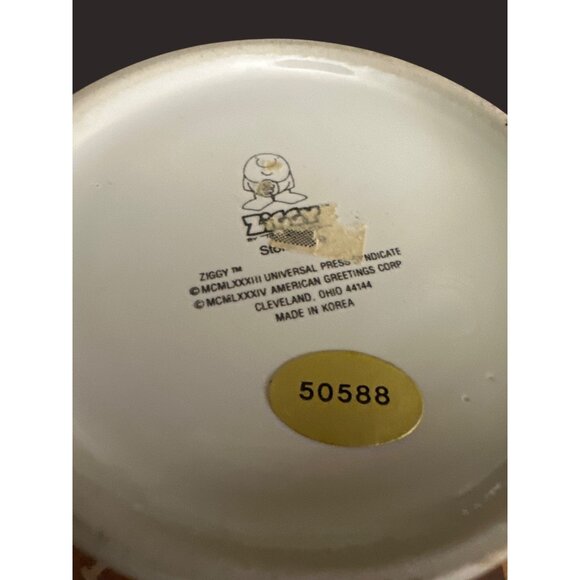 Ziggy Coffee Mug say buddy can you spare a dollar 1984 American Greetings  Korea - Picture 3 of 4